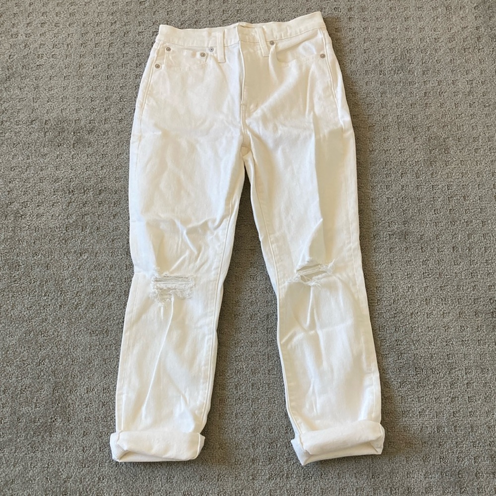 Madewell Slim Boyfriend White Jean NWOT